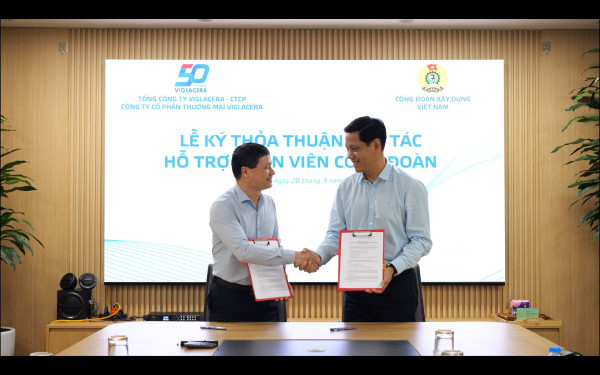 Viglacera hỗ trợ Đoàn viên Công đoàn ngành Xây dựng mua thiết bị vệ sinh với giá ưu đãi